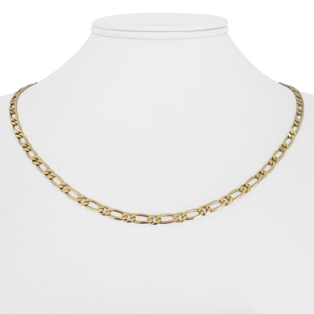 18k Yellow Gold 15.6g Solid Vintage 3.5mm Curb Link Chain Necklace Italy 19.5"