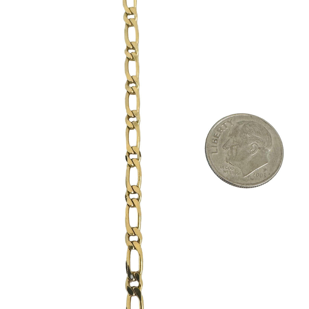 18k Yellow Gold 15.6g Solid Vintage 3.5mm Curb Link Chain Necklace Italy 19.5"