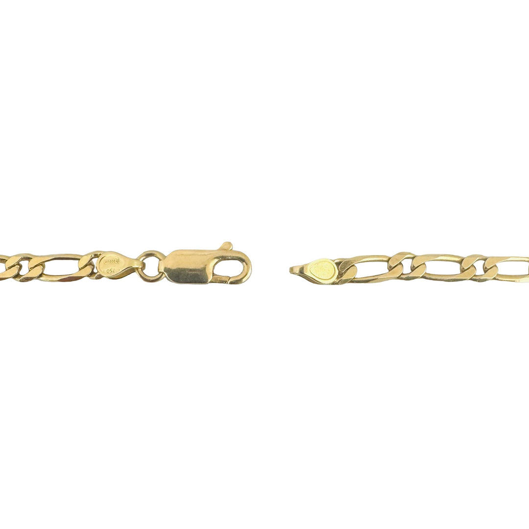 18k Yellow Gold 15.6g Solid Vintage 3.5mm Curb Link Chain Necklace Italy 19.5"