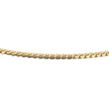 18k Yellow Gold 15.8g Vintage UnoAErre Serpentine Link Chain Necklace Italy 24"