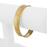 14k Yellow Gold 10.4g Vintage Flex Floral Cuff Bracelet Italy 6.5"