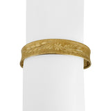 14k Yellow Gold 10.4g Vintage Flex Floral Cuff Bracelet Italy 6.5"