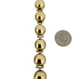 14k Yellow Gold 18.3g Vintage Polished 12mm Fancy Domed Link Bracelet Italy 7.5"