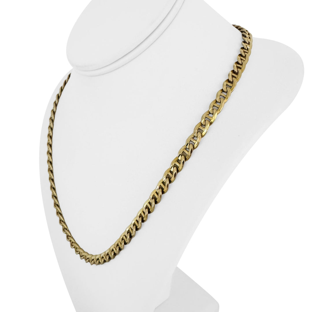 14k Yellow Gold 39.6g Solid Heavy Vintage 6mm Mariner Link Chain Necklace 20"
