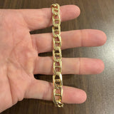 14k Yellow Gold 31.7g Solid Heavy 9.5mm Vintage Mariner Link Bracelet 7"