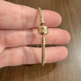 Pandora 14k Yellow Gold 15.3g Snake Bracelet with Barrel Clasp 6.5"