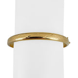18k Yellow Gold 12.7g Vintage Diamond Cut 6mm Bangle Bracelet 7.25"