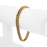 18k Yellow Gold 12.6g Solid Vintage 6mm Ladies Curb Link Bracelet 7"