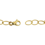18k Yellow Gold and Black Matte Resin Ball Ladies Necklace Italy 18"