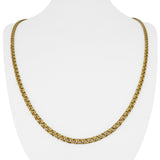 18k Yellow Gold 16g Solid 4mm Double Curb Link Chain Necklace 24"