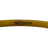Pair of 18k Yellow Gold 10.6g Solid Beveled Edge Bangle Bracelets 7.5"