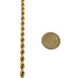 14k Yellow Gold 34.4g Solid Heavy Vintage 4.5mm Rope Chain Necklace 24"