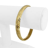 14k Yellow Gold 18.8g Solid Textured 8mm Omega Link Bracelet Italy 8"