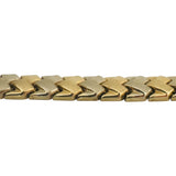14k Yellow and White Gold 13g Ladies 8mm Fancy Link Bracelet 7"