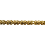 14k Yellow Gold 27.3g Solid 2.5mm Squared Byzantine Link Chain Necklace 24"