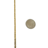 14k Yellow Gold 27.3g Solid 2.5mm Squared Byzantine Link Chain Necklace 24"