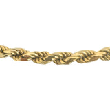 14k Yellow Gold 36.4g Solid Diamond Cut 4mm Rope Chain Necklace Italy 24"