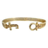 14k Yellow Gold 17g Imperial Gold 8.5mm Fancy Bangle Bracelet 7.5"