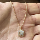 18k Yellow Gold and 0.38cttw Diamond Pendant Necklace 20"