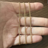 18k Yellow Gold 11.8g Solid UnoAErre 2.2mm Curb Link Chain Necklace Italy 25"