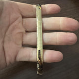 14k Yellow Gold 20.7g Solid Ladies 8mm Omega Link Bracelet Italy 7"