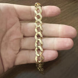 14k Yellow Gold 22.9g Solid Men's 11mm Curb Link Bracelet 9.25"