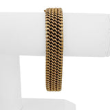 14k Yellow Gold 36.2g Heavy Solid Vintage 15mm Mesh Link Bracelet 7.5"