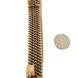 14k Yellow Gold 36.2g Heavy Solid Vintage 15mm Mesh Link Bracelet 7.5"