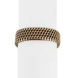 14k Yellow Gold 36.2g Heavy Solid Vintage 15mm Mesh Link Bracelet 7.5"