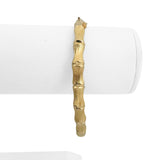14k Yellow Gold 16.5g Solid Vintage 6mm Bamboo Bangle Bracelet 7.25"