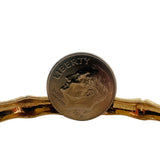 14k Yellow Gold 16.5g Solid Vintage 6mm Bamboo Bangle Bracelet 7.25"