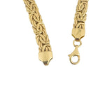 14k Yellow Gold 9.2g Ladies 7mm Byzantine Link Bracelet Turkey 7.75"