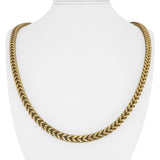 14k Yellow Gold 38g Thick Squared 5.5mm Men's Franco Link Chain Necklace 24"