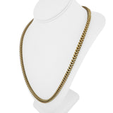 14k Yellow Gold 38g Thick Squared 5.5mm Men's Franco Link Chain Necklace 24"