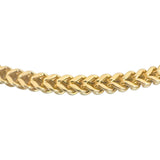 14k Yellow Gold 38g Thick Squared 5.5mm Men's Franco Link Chain Necklace 24"
