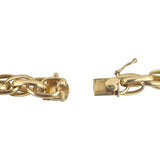 14k Yellow Gold 25.4g Solid Ladies 8mm Fancy Twisted Link Bracelet 7.5"