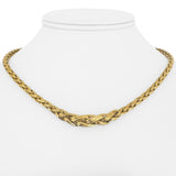 14k Yellow Gold 20.6g Vintage Graduated Ladies Wheat Link Necklace 16"