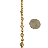 14k Yellow Gold 44g Vintage Long Beaded Crucifix Rosary Necklace 30"