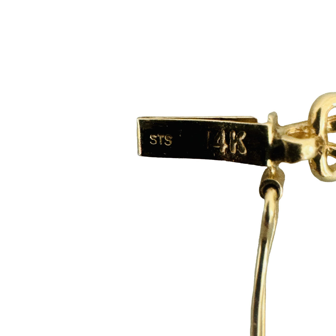 14k Yellow Gold and Amethyst 8g Ladies Fancy Link Bracelet 7.5"