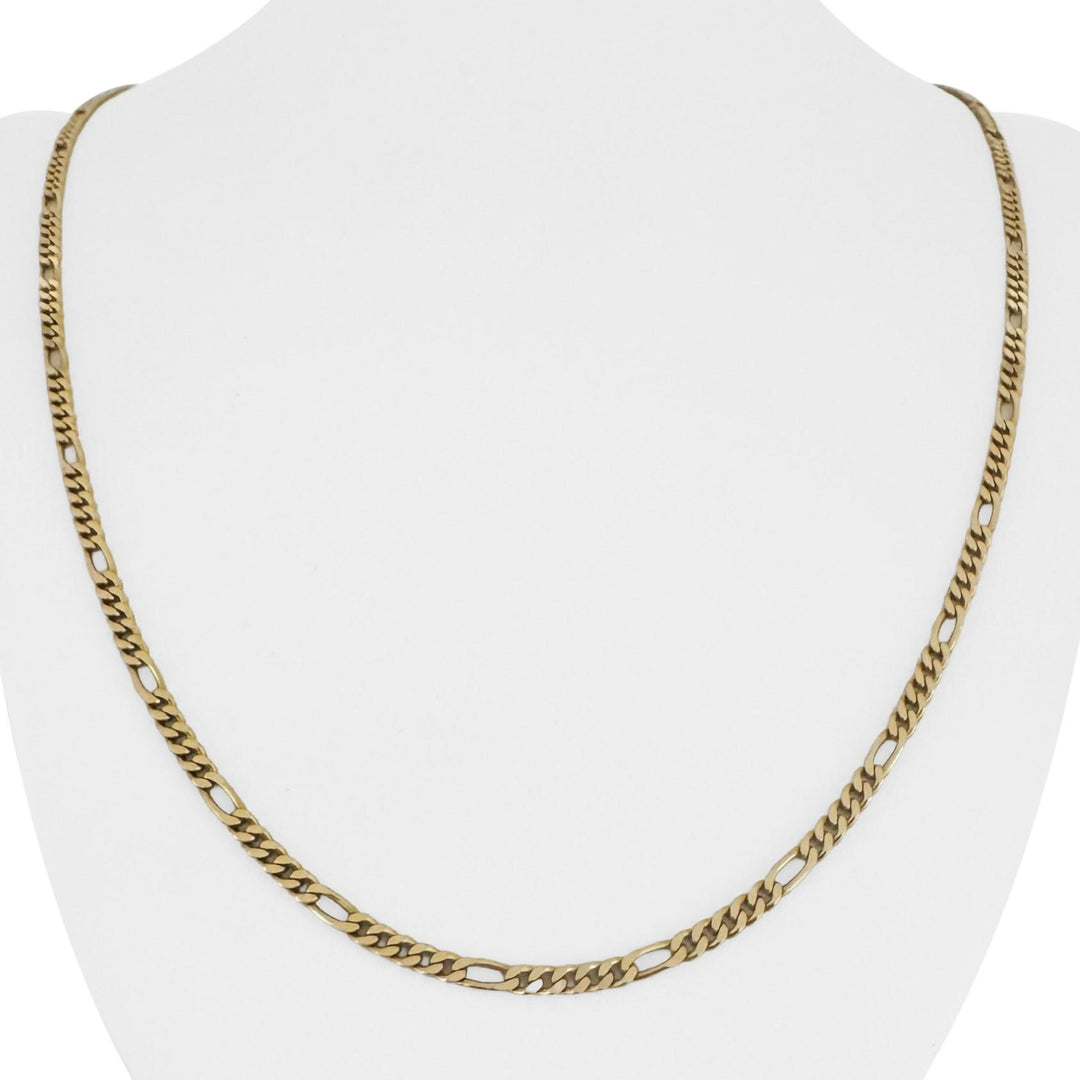 14k Yellow Gold 13g Solid 3mm Figaro Link Chain Necklace Greece 24"