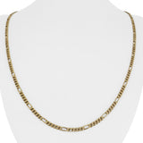 14k Yellow Gold 13g Solid 3mm Figaro Link Chain Necklace Greece 24"