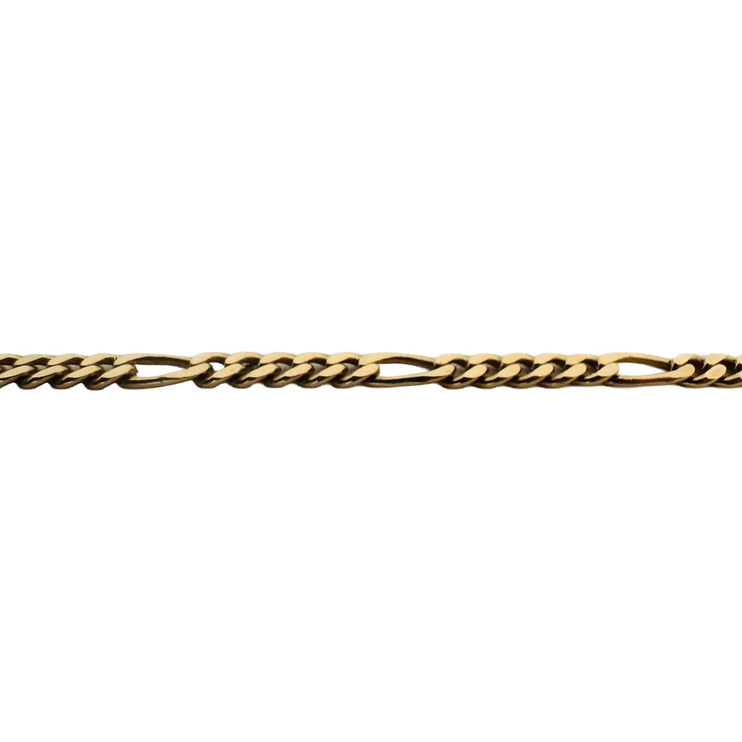 14k Yellow Gold 13g Solid 3mm Figaro Link Chain Necklace Greece 24"