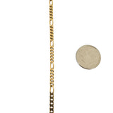 14k Yellow Gold 13g Solid 3mm Figaro Link Chain Necklace Greece 24"