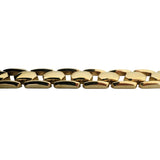 14k Yellow Gold 15.6g Milor Vintage Polished 11.5mm Fancy Link Bracelet Italy 7"
