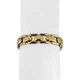 14k Yellow Gold 15.6g Milor Vintage Polished 11.5mm Fancy Link Bracelet Italy 7"