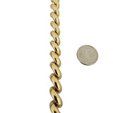 14k Yellow Gold 19.4g Ladies Polished 9mm San Marco Link Bracelet Turkey 8"