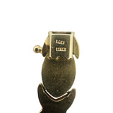 14k Yellow Gold 13.3g Thick 8.5mm XO Hugs and Kisses Link Bracelet Italy 7.5"