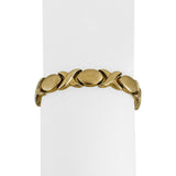 14k Yellow Gold 13.3g Thick 8.5mm XO Hugs and Kisses Link Bracelet Italy 7.5"