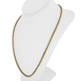 14k Yellow Gold 22g Solid Heavy 2.5mm Squared Byzantine Link Necklace 21"