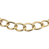 14k Yellow Gold 9.4g Hollow Very Light Oval Curb Link Necklace Italy 17"